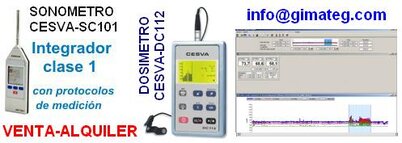 dosimetro acustico PRL venta alquiler gimateg