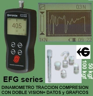 alquiler Dinamometro digital sonda interna grafico traccion compresion GimateG