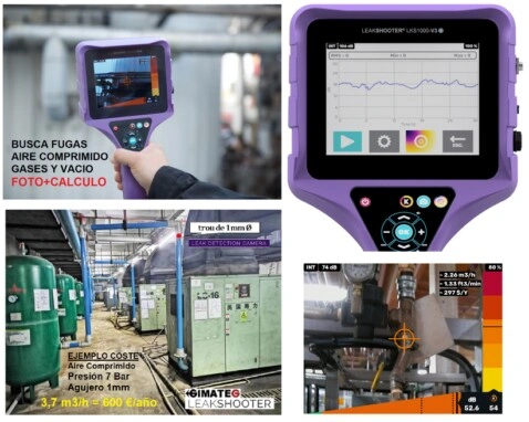 CAMARA busca fugas aire comprimido leakshooter por ultrasonido ISO50001 gimateg