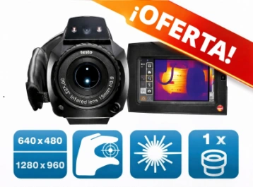 Cámara termográfica profesional Testo 890 para mantenimiento industrial y auditorías energéticas