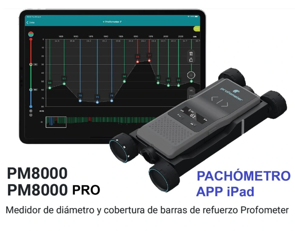 PACHOMETRO PM8000 localizador BARRAS en Hormigon Profometer GimateG