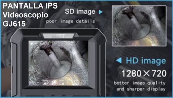 pantalla videoscopio 360grados 6mm 720px y alarma JS gimateg