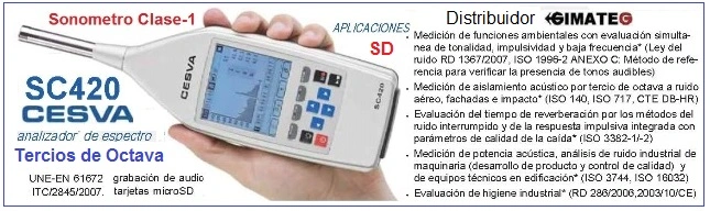 sonometro venta alquiler cesva 420 gimateg