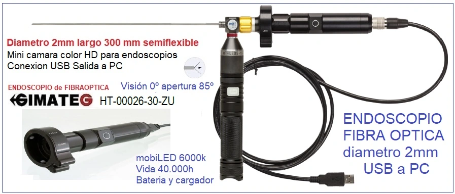 endoscopio fibra optica diametro 2mm gimateg