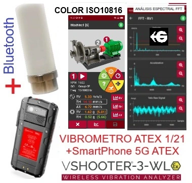 analizador vibraciones triaxial VSHOOTER3 ATEX+foto facil uso