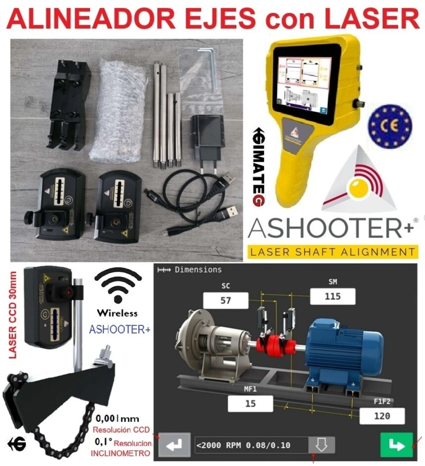analizador vibracion triaxial 5G foto maquina y color ISO 10816 VSHOOTER3 WL IR HD termica 256 GimateG