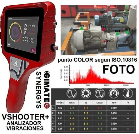 Analizador vibraciones para maquinaria con camara foto vShooter Gimat