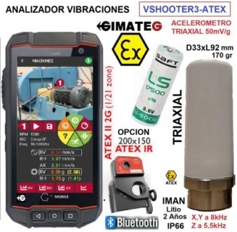 Analizador vibraciones y camara termica ATEX VShooter GimateG