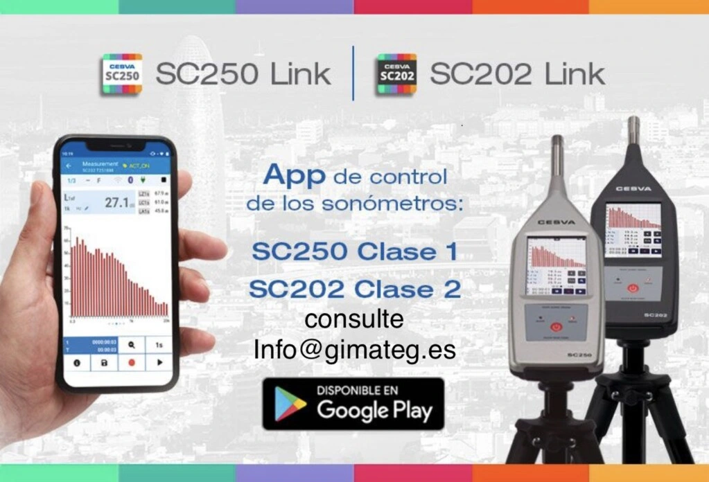 conexion Wifi bluetooth APP Cesva SC250 SC202 gimateg