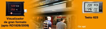 visor DINA3 termohigrometro RD 1826/2009 testo 623