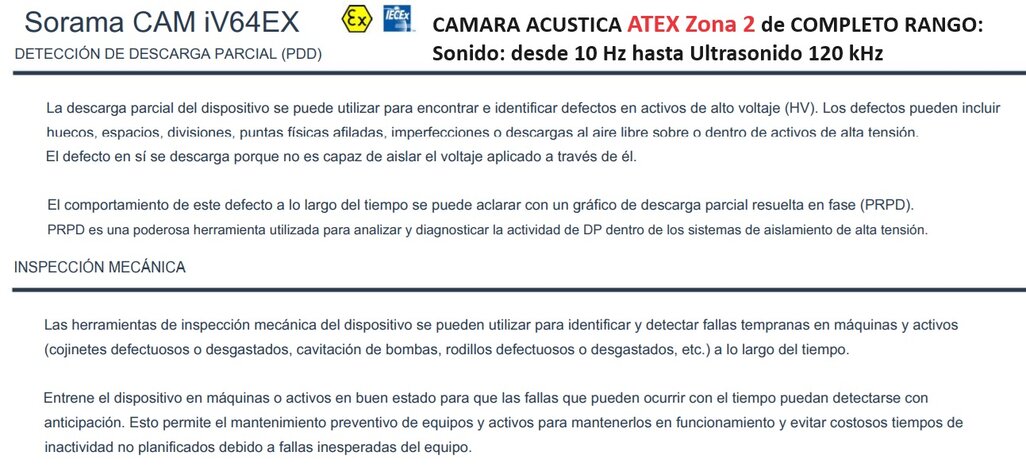 inspeccion con Camara acustica ATEX SORAMA CAM iV64ex gimateg