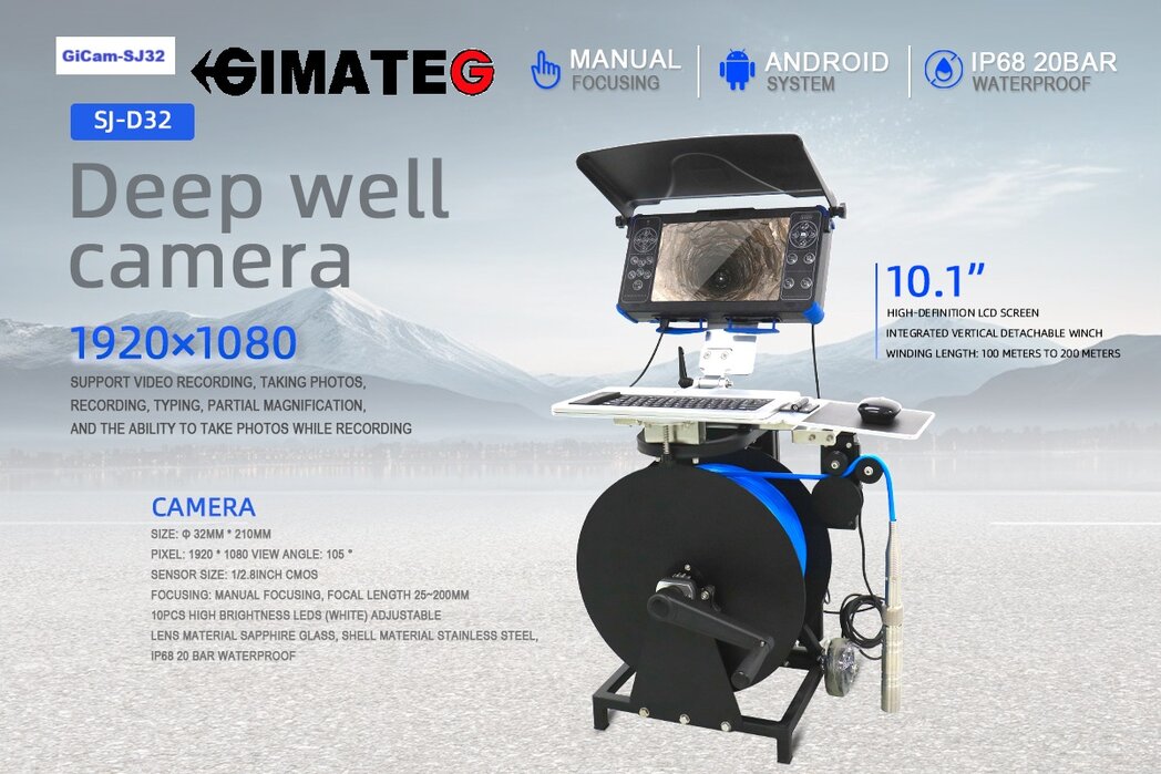 camara giratoria 28mm 60metros inspeccion tubos GiCam-FH2pro GimateG