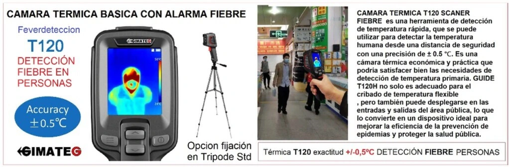 camara termica con alarma fiebre T120 gimateg