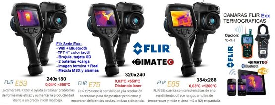 termograficas profesionales Flir E53 E75 E85 E95 GimateG