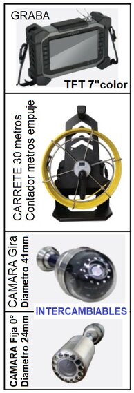 sistema doble camara tuberias D41+24 x30metros GimateG