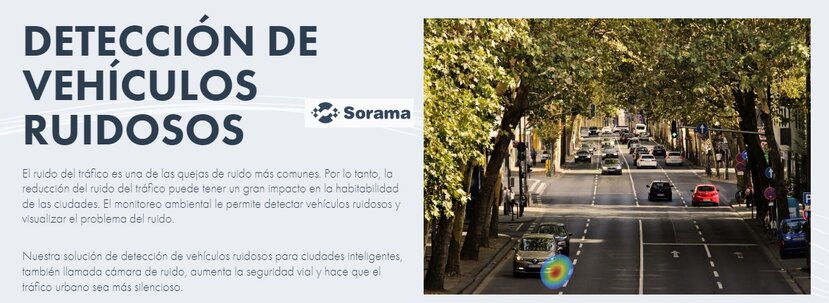 deteccion vehiculos ruidosos Camara acustica SORAMA CAM iV64 gimateg