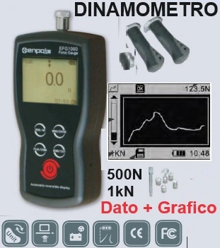 alquiler Dinamometro digital EFG sonda INTERNA grafico traccion compresion 100kgf  GimateG