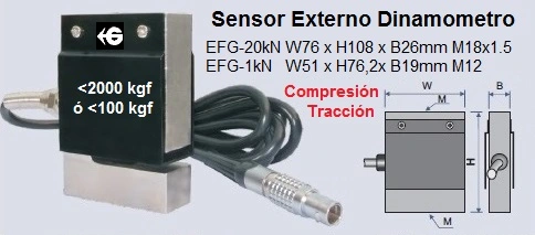 sonda externa dinamometro traccion y compresion EFG GimateG