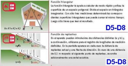 ejemplos laser distancia y angulos leica D5 y D8 imagen gimateg
