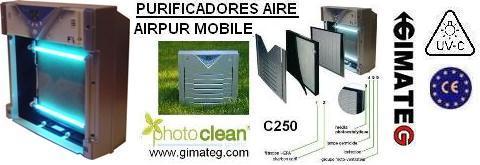 purificador aire ambiente fotocatalisis C250 gimateg