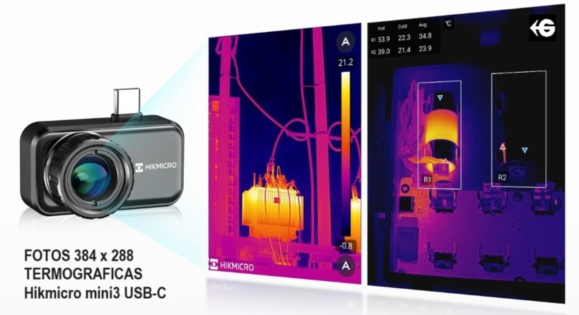 termografica 384x288 USB-C telefono HIKmicro mini3 gimateg