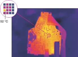 tamaño punto termico con camara 160x120