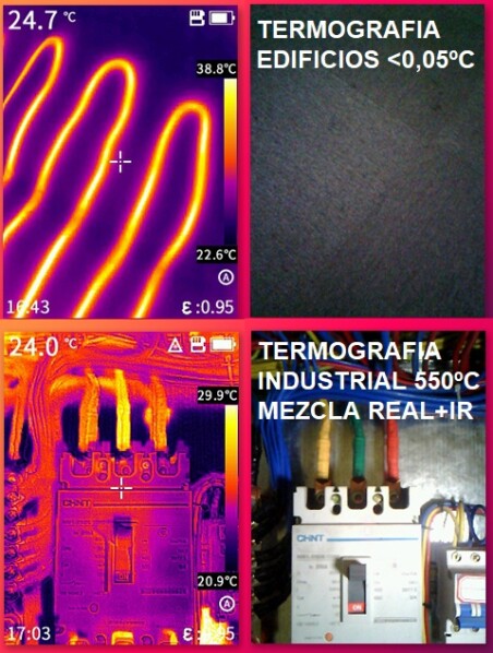 doble imagen termica y real termograficas PC210 y PC230 guide gimateg