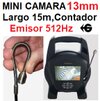minicamara 13mm x15m emisor contador tuberias mCord-5 gimateg