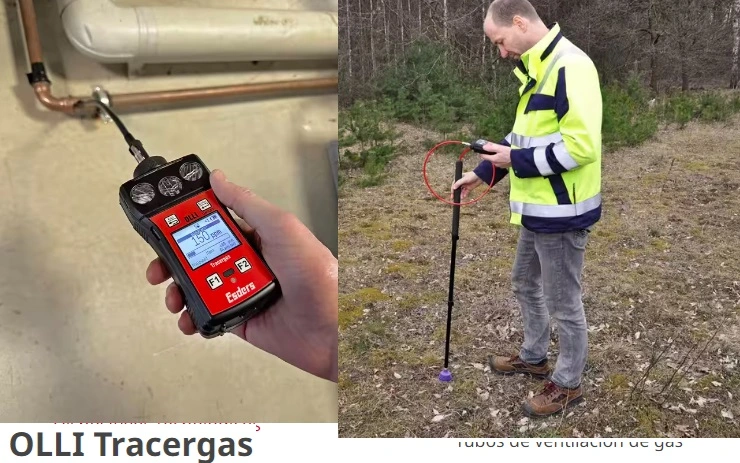 busca fugas agua suelo y pared OLLI tracergas h2 esders gimateg