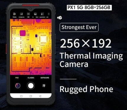 Smartphone PX1 termografica 256X192 a vibrometro VSHOOTER3IRHD GimateG