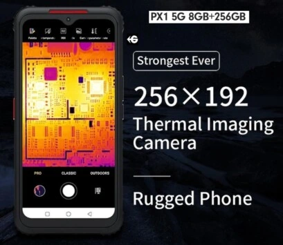 Smartphone PX1 termografica 256X192 a vibrometro VSHOOTER3IRHD GimateG