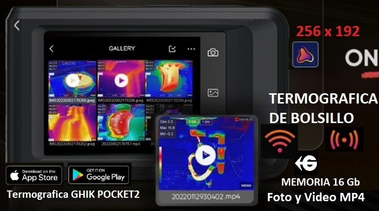 conexiones termografica bolsillo pocket2 hikmicro gimateg