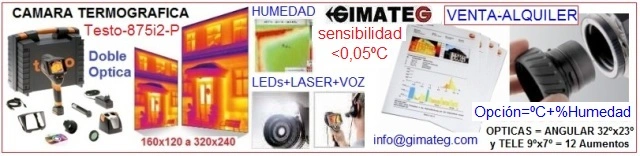 camara termica testo 875 sensible para edificios ,gimateg