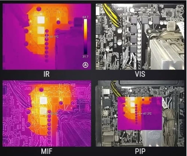 modos vision termografia Hammer H4 y H6 gimateg