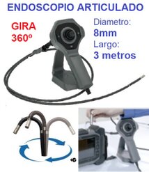 VIDEOSCOPIO 8mm x3metros ARTICULADO 4 EJES PTZ Gimateg