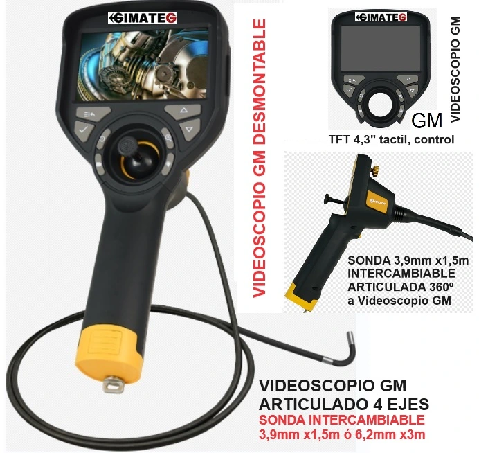 videoscopio articulado 4 ejes GiCam-M 3,9mm gimateg